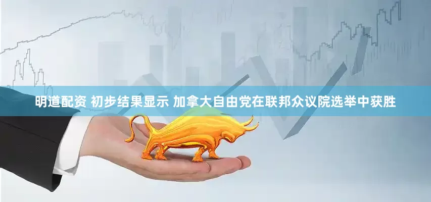 明道配资 初步结果显示 加拿大自由党在联邦众议院选举中获胜